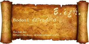Bodosi Árpád névjegykártya
